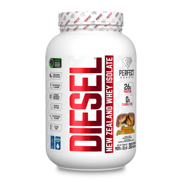 Perfect Sports Diesel New Zealand Whey Protein Isolate Chocolate Peanut Butter 2lbs