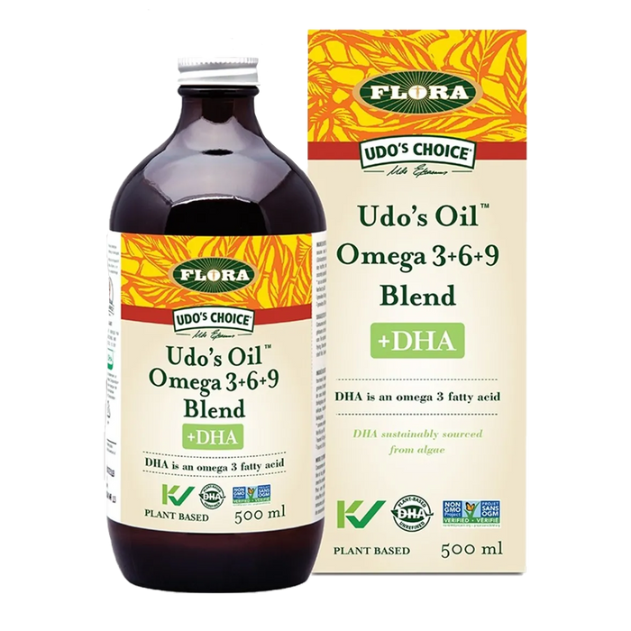 Flora Udo's Oil Omega 3+6+9 Blend + DHA 500mL