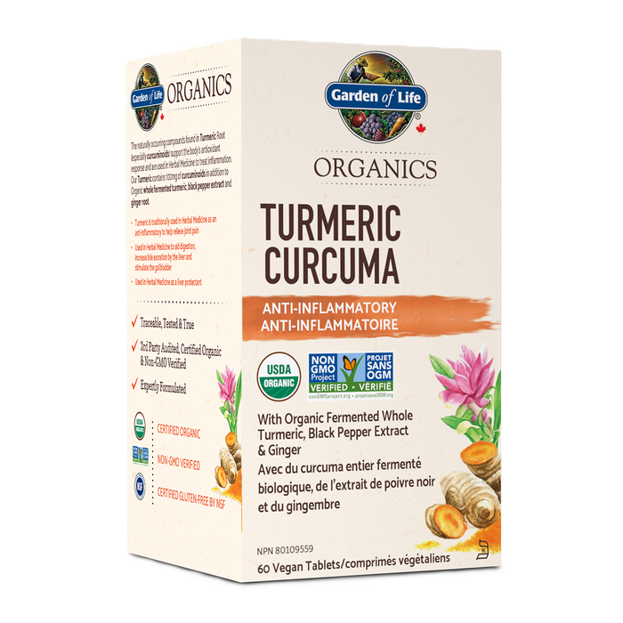 Garden of Life Organics Turmeric 60 Tablets