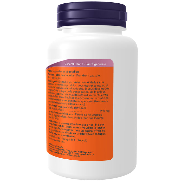 NOW Alpha Lipoic Acid 250mg 120 Veggie Caps