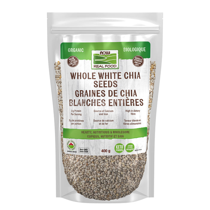 NOW Organic Whole White Chia Seed 400g