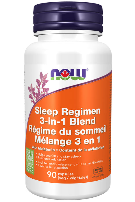 NOW Sleep Regimen 3-in-1 Blend 90 Veggie Caps