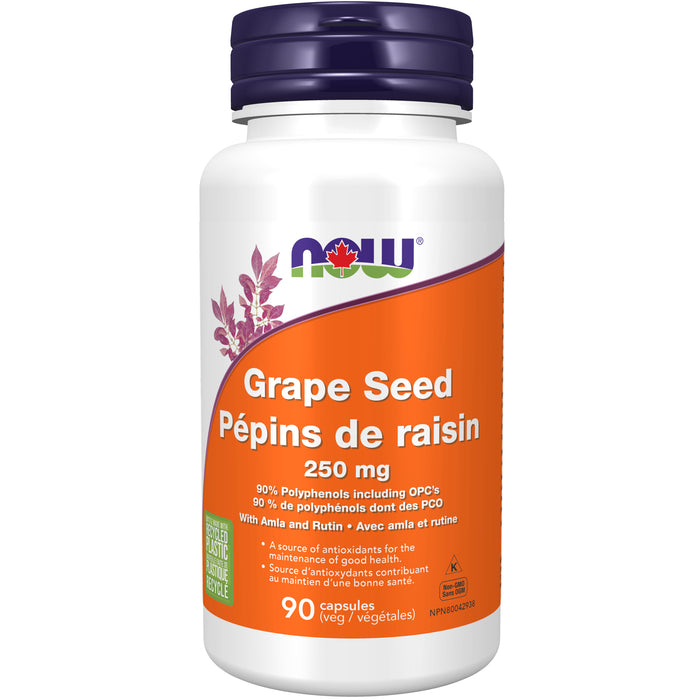 NOW Grape Seed Extract 250mg 90 Veggie Caps