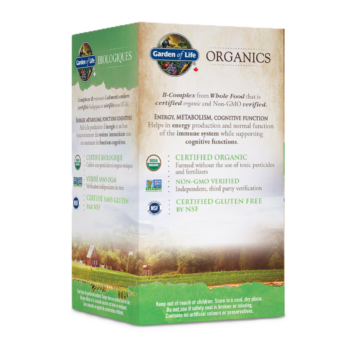 Garden of Life Organics Vitamin B-Complex Once Daily 30 Tablets