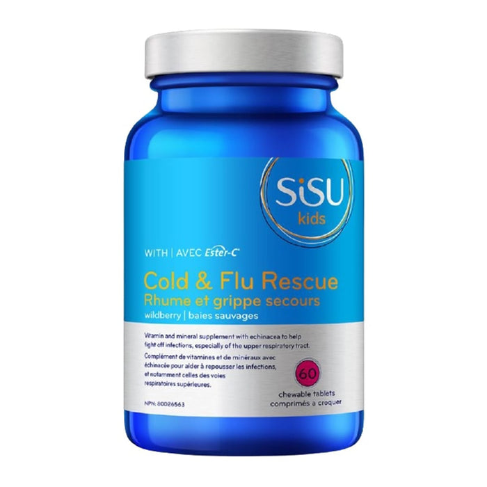 Sisu Kids Cold & Flu Rescue Wildberry 60 Chewable Tablets