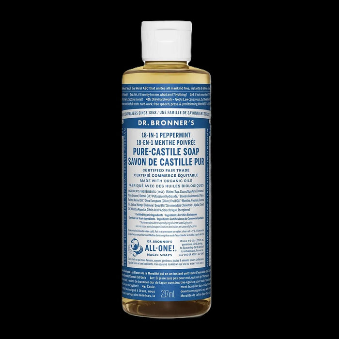 Dr. Bronner's 18-In-1 Pure-Castile Soap Peppermint 237mL