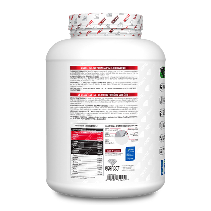 Perfect Sports Diesel New Zealand Whey Protein Isolate Banana 5lbs