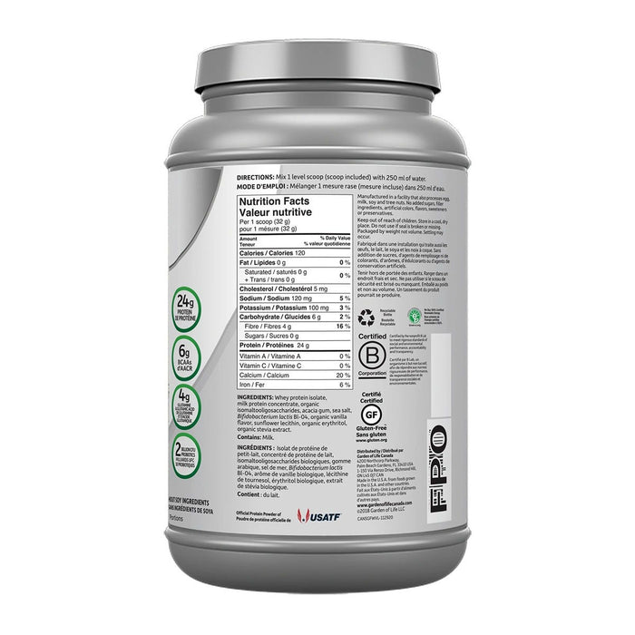 Garden of Life Sport Certified Grass Fed Whey Vanilla 640g