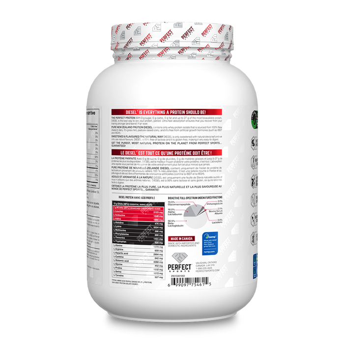 Perfect Sports Diesel New Zealand Whey Protein Isolate Strawberry 2lbs