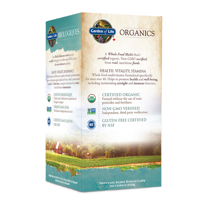 Garden of Life Organics Men's Multi 40+ 60 Tablets