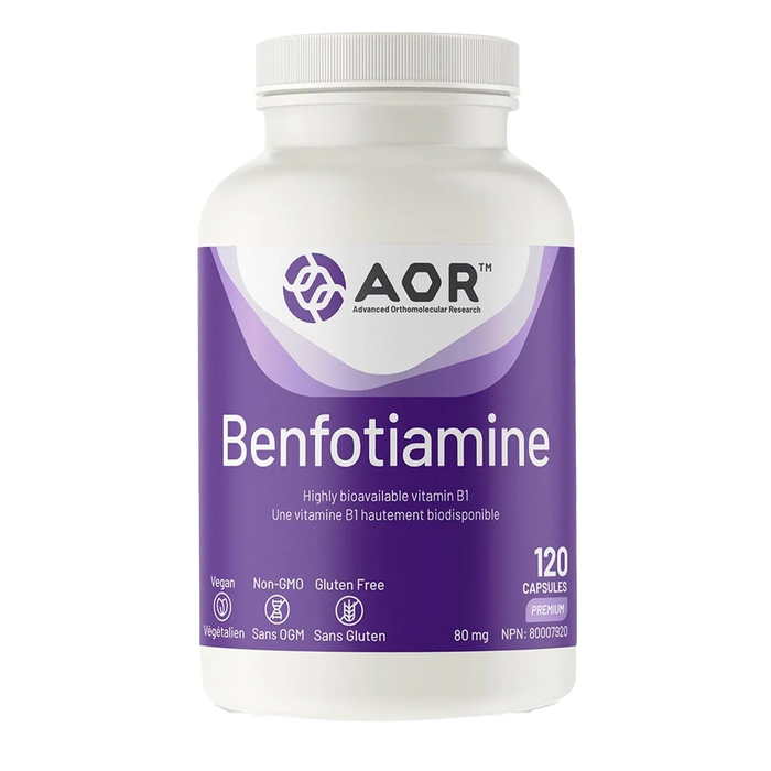 AOR Benfotiamine 80mg 120 Capsules