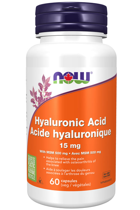 NOW Hyaluronic Acid 15 mg 60 Veggie Caps