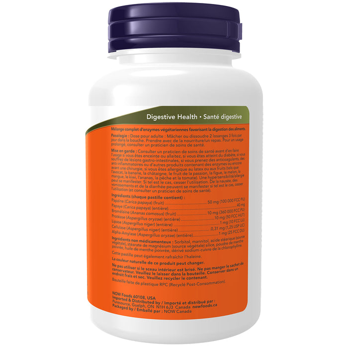 NOW Papaya Enzymes 180 Lozenges