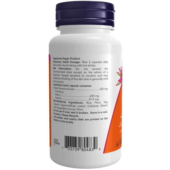 NOW Flush Free Niacin 250mg 90 Veggie Caps