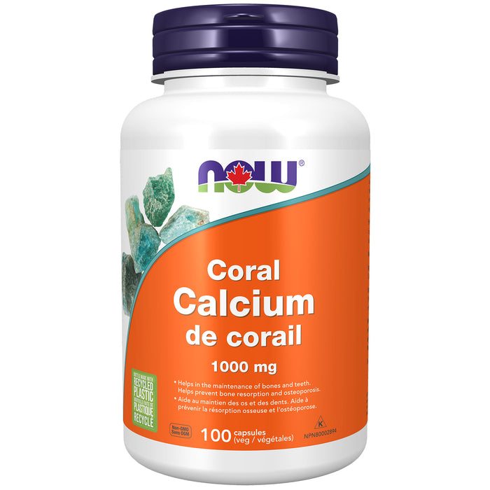 NOW Coral Calcium 1000mg 100 Veggie Caps