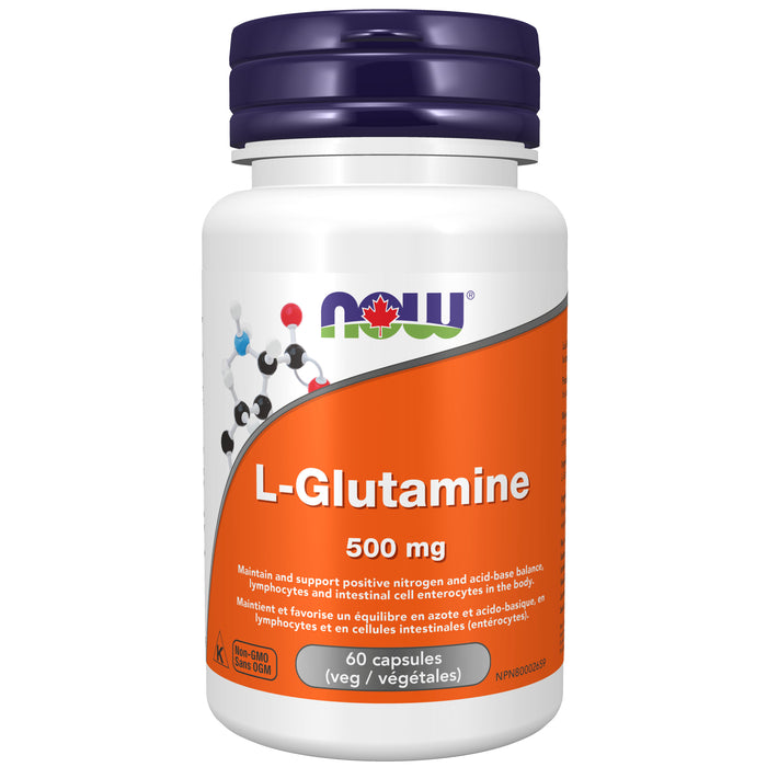 NOW L-Glutamine 500 mg 60 Veggie Caps