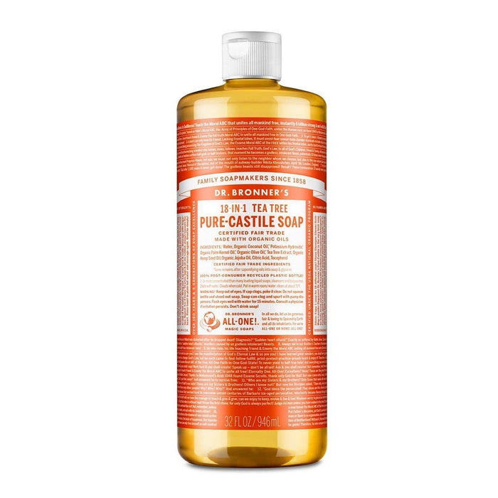 Dr. Bronner's 18-In-1 Pure-Castile Liquid Soap Tea Tree 946mL