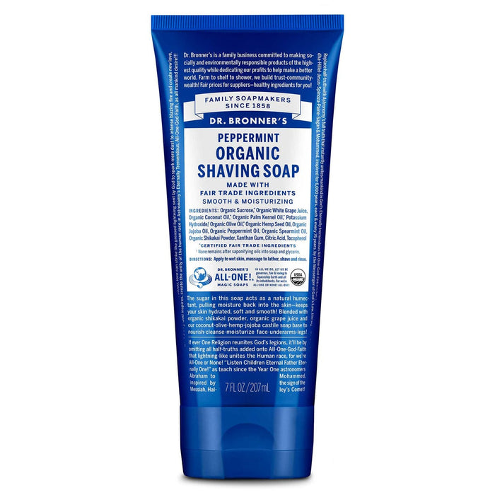 Dr. Bronner's Organic Shaving Soap Peppermint 207mL