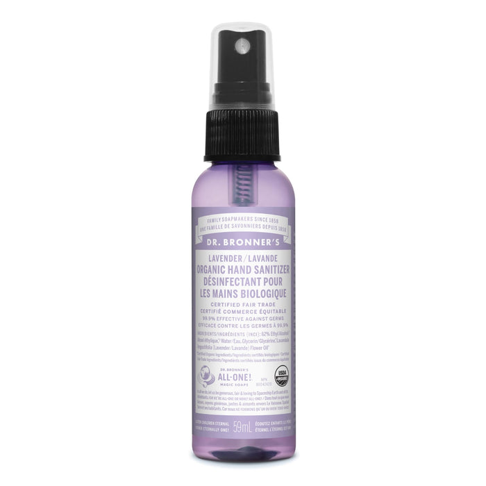 Dr. Bronner's Organic Hand Sanitizer Lavender 59mL