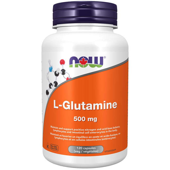 NOW L-Glutamine 500mg 120 Veggie Caps