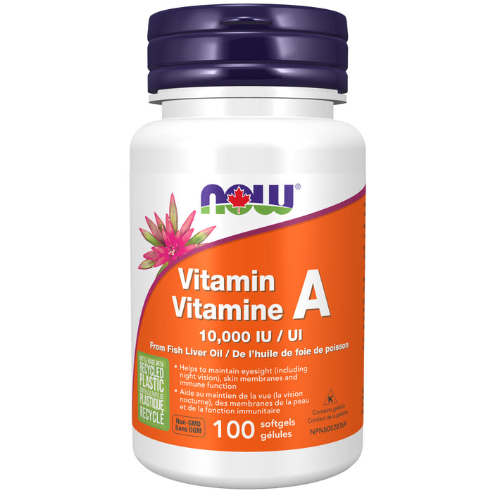 Now Vitamin A 10,000 IU 100 Softgels