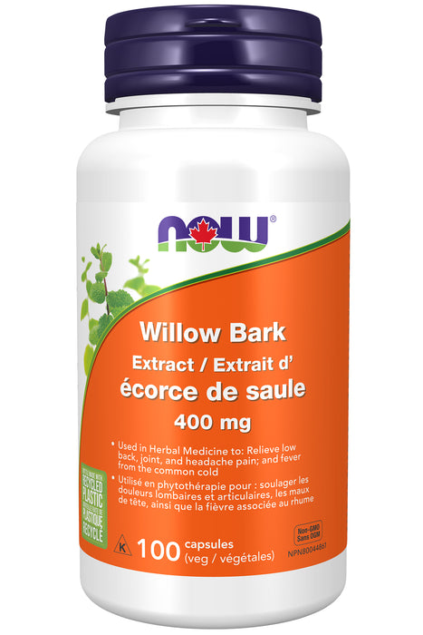 Now White Willow Bark Extract 400mg 100 Veggie Caps