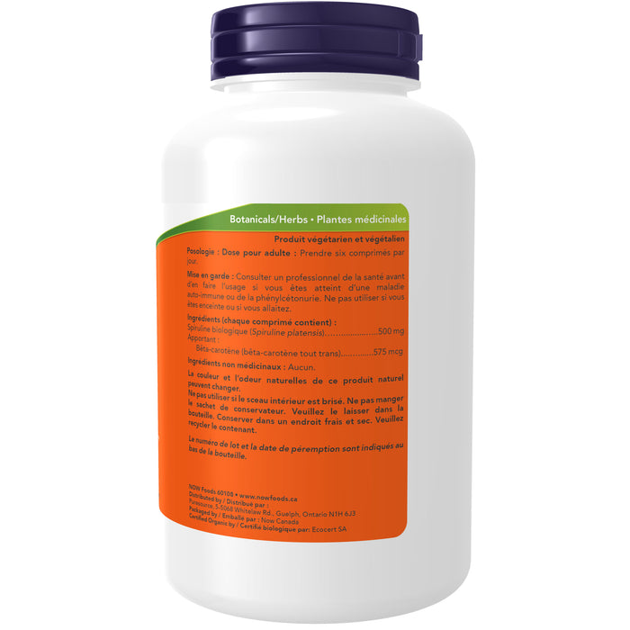 Now Organic Spirulina 500mg 500 Tablets