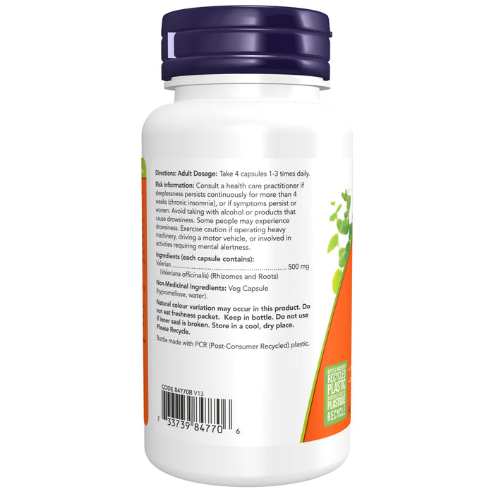 Now Valerian Root 500mg 100 Veggie Caps