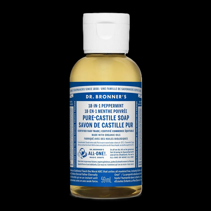 Dr. Bronner's 18-In-1 Pure-Castile Soap Peppermint 59mL