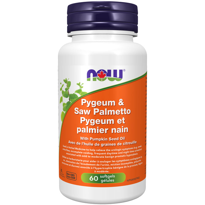 NOW Pygeum & Saw Palmetto 60 Softgels