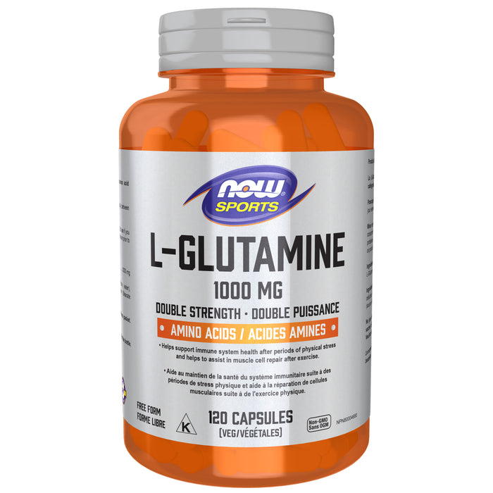 NOW L-Glutamine 1000 mg 120 Veggie Caps