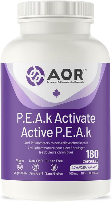 AOR P.E.A.k Activate 400mg 180 Capsules