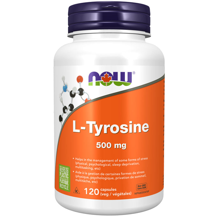 NOW L-Tyrosine 500 mg 120 Capsules