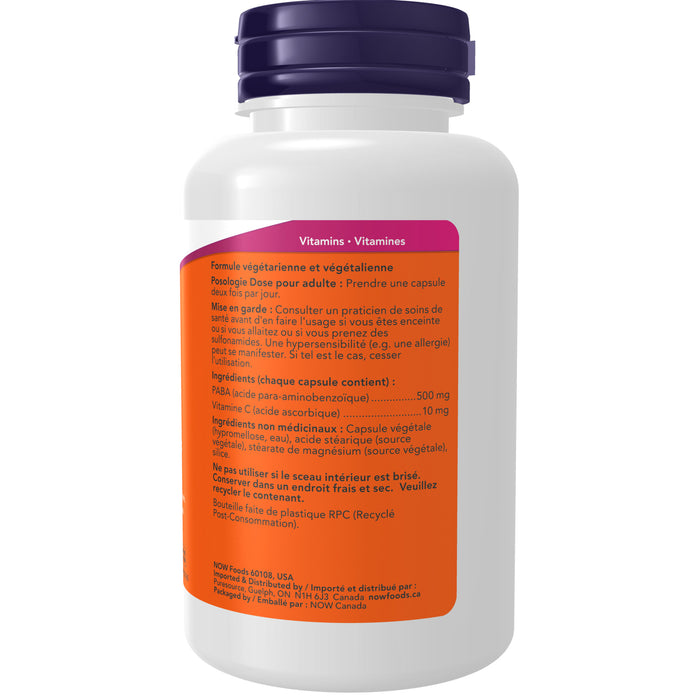 NOW PABA 500mg 100 Veggie Caps