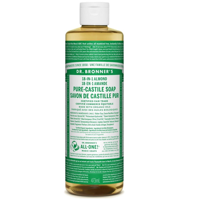 Dr. Bronner's 18-In-1 Pure-Castile Soap Almond 473mL