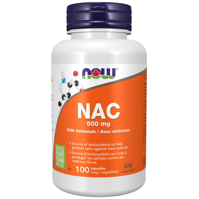 NOW NAC 600mg 100 Veggie Caps