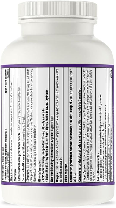 AOR Carnosine Supplement 500mg 120 Vegi Capsules