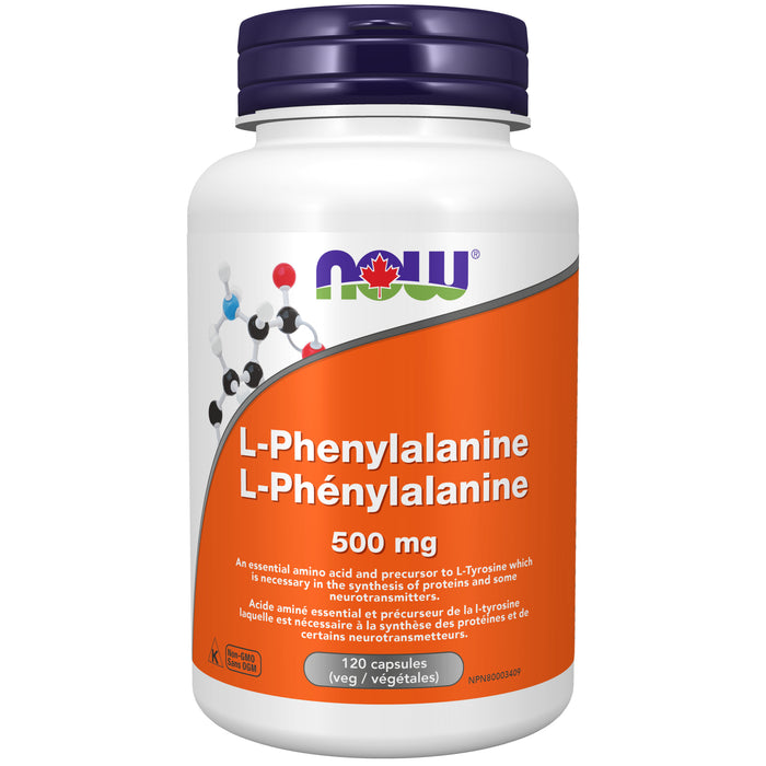 NOW L-Phenylalanine 500 mg 120 Veggie Caps