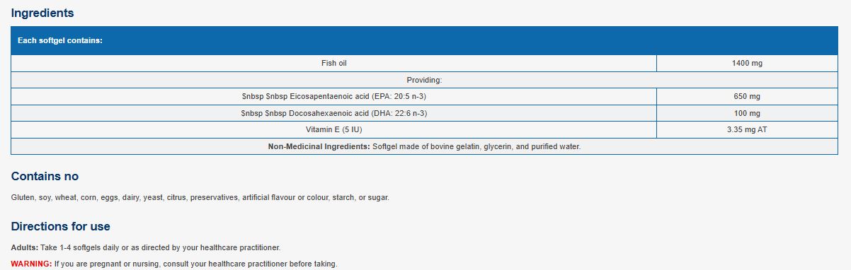 NFH Trident SAP 65:10 120 Softgels