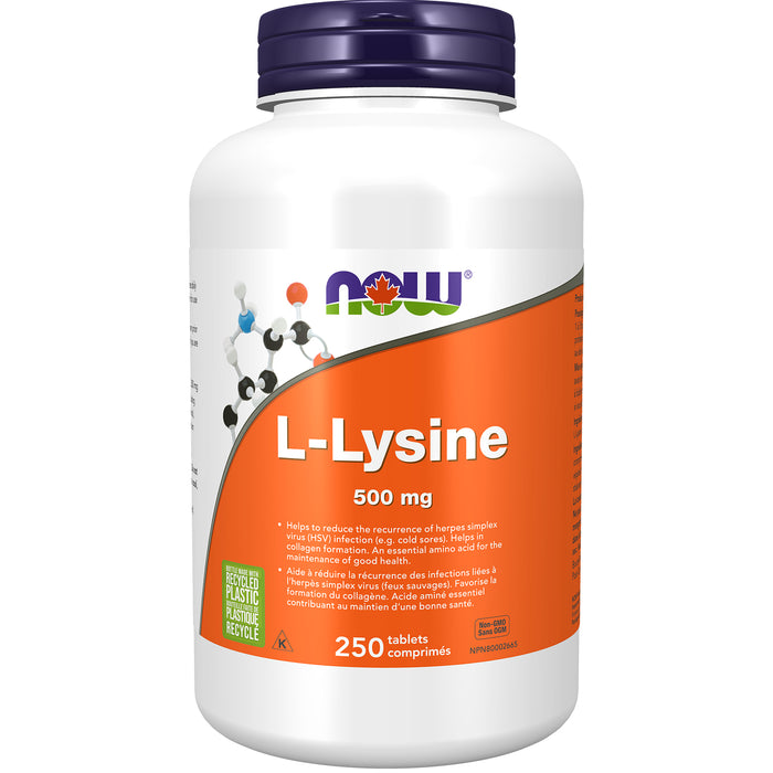 NOW L-Lysine 500mg 250 Tablets