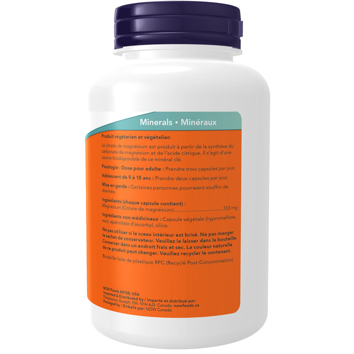 NOW Magnesium Citrate 120 Veggie Caps