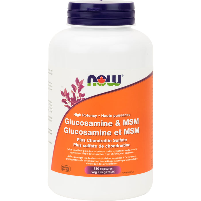 NOW Glucosamine & MSM 180 Veggie Caps