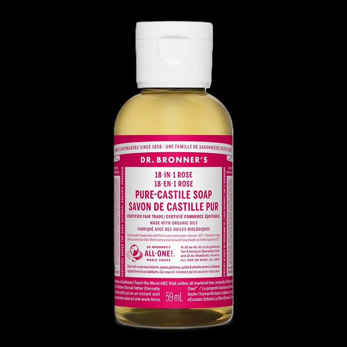 Dr. Bronner's 18-In-1 Pure-Castile Soap Rose 59mL