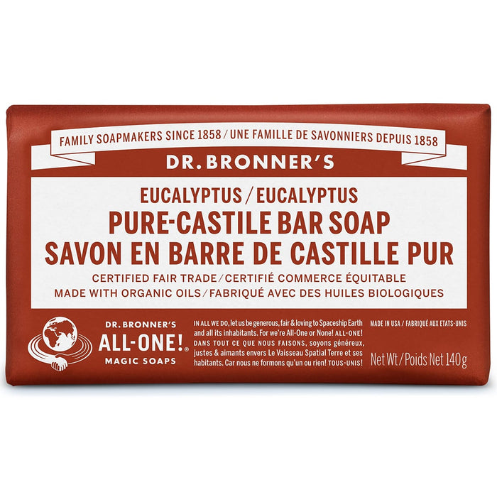 Dr. Bronner's Pure-Castile Bar Soap Eucalyptus 140g