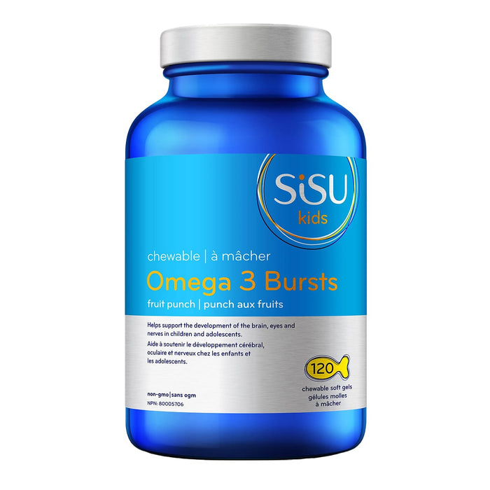 Sisu Kids Omega 3 Bursts 120 Chewable Softgels