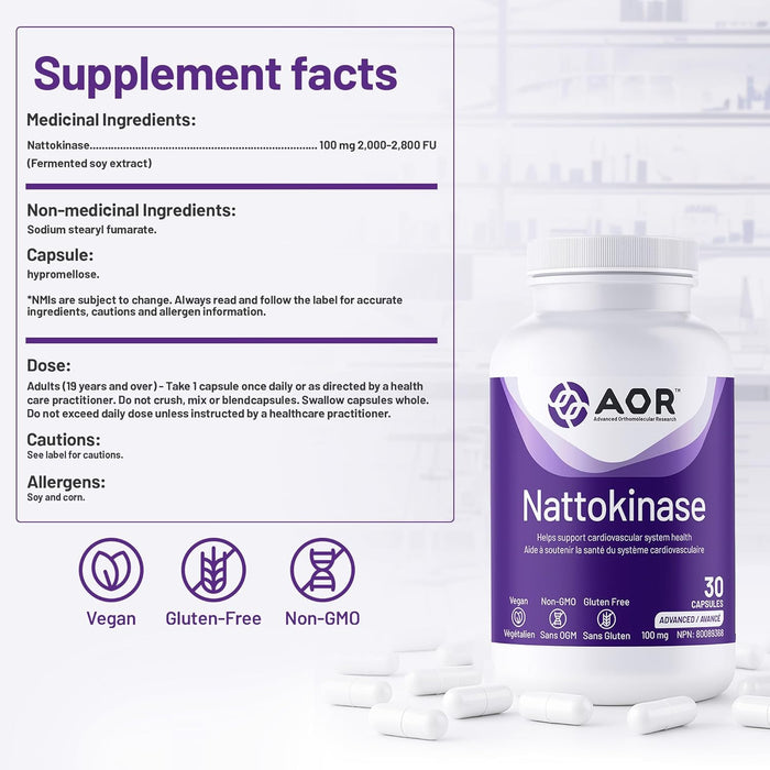 AOR Nattokinase 100mg 30 Caps