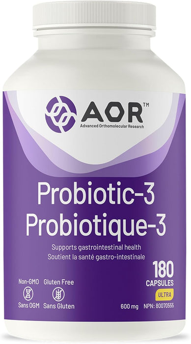 AOR Probiotic-3 600mg 180 Capsules
