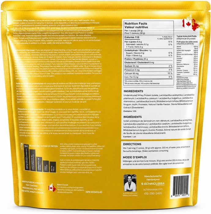 Schinoussa Probiotic Isolate Whey French Vanilla 5lbs