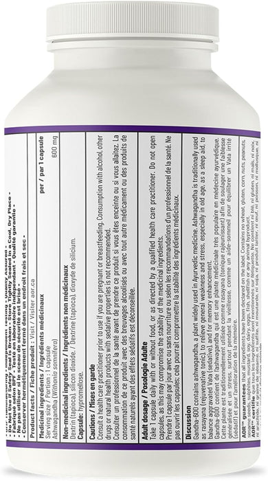 AOR Gandha-600 600mg 240 Capsules