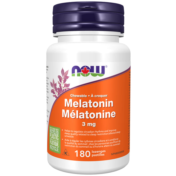 NOW Melatonin 3mg 180 Lozenges